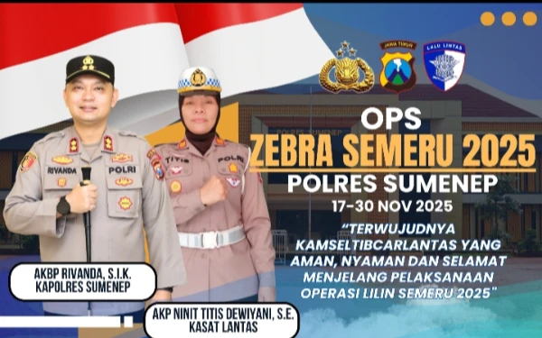 Thumbnail Berita - Operasi Zebra Semeru Dimulai, Kapolres Sumenep Harap Angka Lakalantas Bisa Ditekan