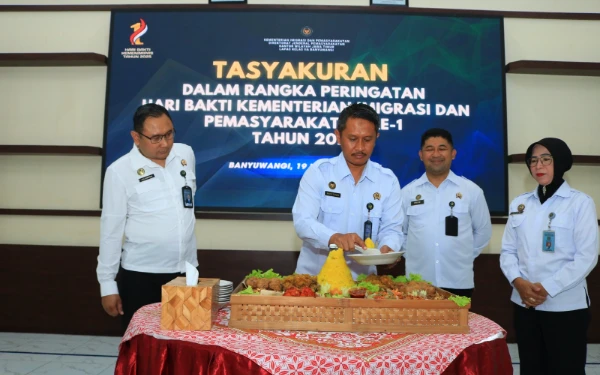Thumbnail Berita - Lapas Banyuwangi Gelar Tasyakuran Puncak Peringatan Hari Bakti Kemenimipas Ke-1