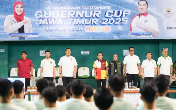 Thumbnail Wagub Emil Apresiasi 1.183 Atlet Muda Cabor Bulutangkis Tampil di Kejuaraan Bulutangkis Gubernur Cup Jatim