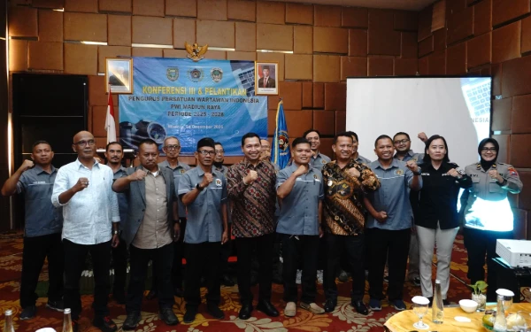 Jumali Resmi Nahkodai PWI Madiun Raya Periode 2025-2028