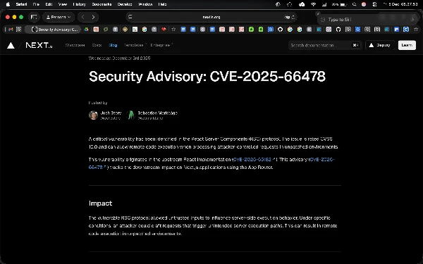 Bahaya! Celah Keamanan 'Sempurna' (CVSS 10.0) Ditemukan di Next.js, Jutaan Web Terancam