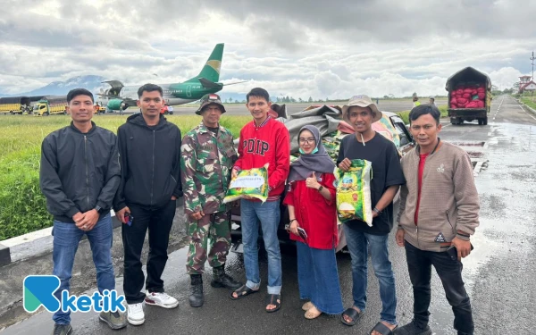 Dari Udara, Jamaluddin Idham Kembali Kirim 1,5 Ton Beras untuk Korban Banjir Bener Meriah