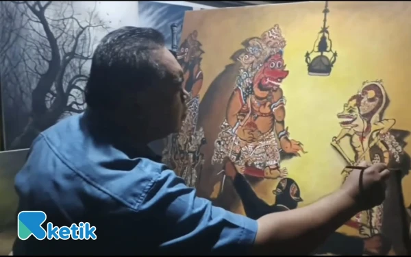 Thumbnail Berita - Jurnalis Senior Diak Eko Purwoto Gelar Pameran Lukisan Tunggal di Mojokerto