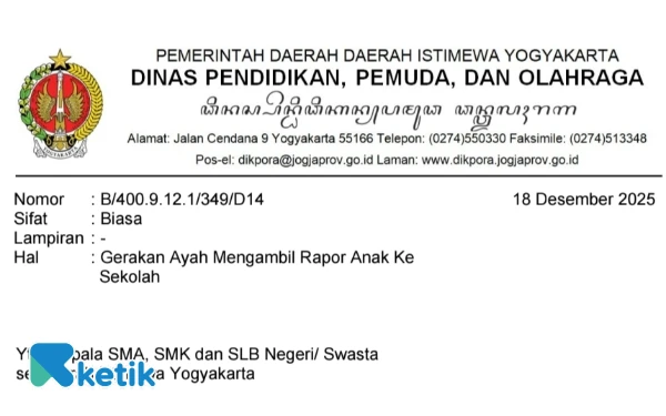 Thumbnail Berita - Lawan Isu Fatherless, Disdikpora DIY Imbau Ayah Ambil Rapor Sekolah