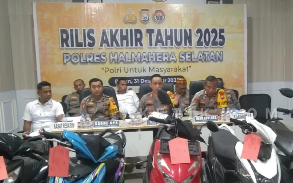Thumbnail Berita - Polres Halsel Tangani 248 Kasus Sepanjang 2025, Penganiayaan Dominan, Narkotika Terendah
