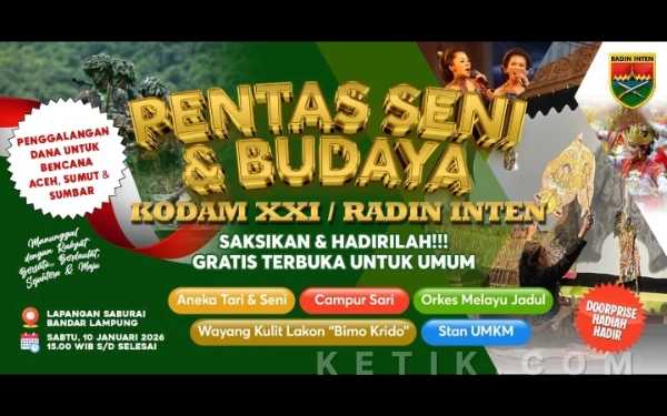 Kodam XXI/Radin Inten Galang Donasi Lewat Pertunjukan Seni dan Budaya