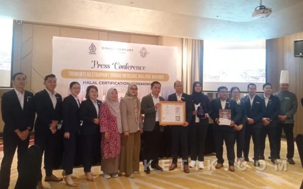 Thumbnail Berita - Trimurti Restaurant Grand Mercure Malang Mirama Resmi Kantongi Sertifikasi Halal BPJPH–MUI