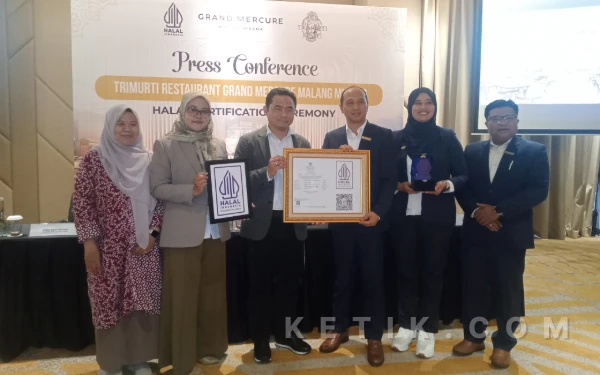 Thumbnail Perkuat Daya Saing Hotel, Trimurti Restaurant Grand Mercure Malang Mirama Kini Bersertifikasi Halal