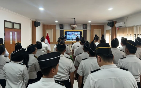 Thumbnail Berita - Rutan Kelas IIA Batam Ikuti Apel Bersama Virtual Awal Tahun di Lingkungan IMIPAS