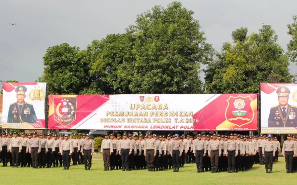 Thumbnail Pendidikan SBP 2026 Dimulai, 1.145 Calon Bintara Polri di Pusdik Sabhara Siap Mengabdi