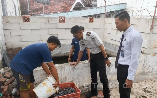 Thumbnail Berita - Rutan Situbondo, Panen Raya Ikan Lele dan Kangkung