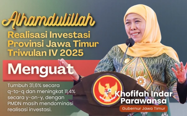 Thumbnail Investasi 2025 Tembus Rp147,7 Triliun, Gubernur Khofifah: Bukti Kepercayaan Investor Terhadap Jatim