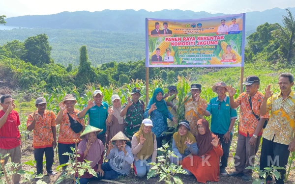 Thumbnail Berita - Pemerintah Desa Sambiki Obi Laksanakan Panen Raya Jagung Program Tahun 2025