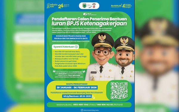 Thumbnail Berita - UMKM Kota Batu Bisa Daftar Bantuan Iuran BPJS Ketenagakerjaan 2026, Ini Syaratnya