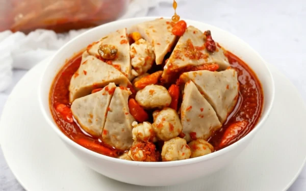 Thumbnail Murah dan Super Pedas! Pentol Pedes Alesha Malang Tak Pernah Sepi Pembeli, Porsi Jumbonya Bikin Puas