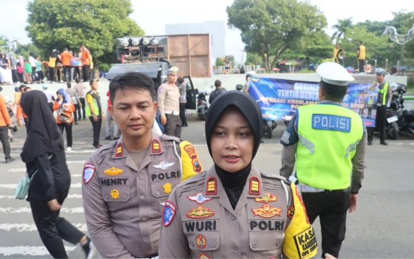 Thumbnail Berita - Satlantas Polres Tegal Gelar Edukasi Keselamatan Lalu Lintas di Area Car Free Day