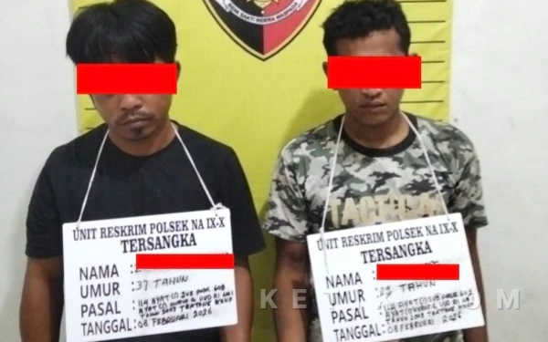 Dua Pria di Labura Gunakan Lampu Handphone Sebagai Kode Jualan Sabu