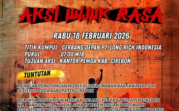 Ribuan Buruh PT Long Rich Geruduk Pemda Cirebon Besok, Tolak Pemotongan Fasilitas Makan