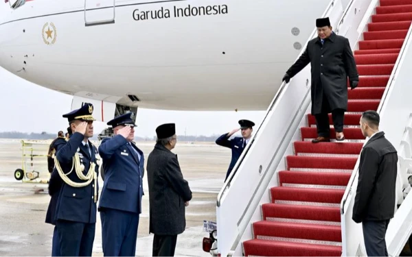 Thumbnail Berita - [FOTO] Prabowo Tiba di AS Temui Trump