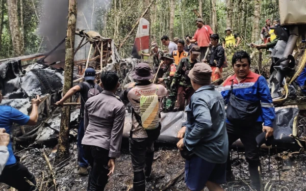 Pesawat Pelita Air Pembawa BBM Jatuh di Nunukan, Pilot Selamat Gunakan Parasut