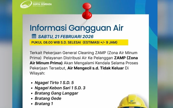 Thumbnail Berita - General Cleaning ZAMP Perumda Surya Sembada! Daerahmu Terdampak? Begini Cara Pesan Tangki Air Gratis