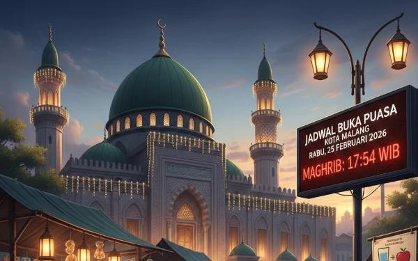 Thumbnail Berita - Jadwal Buka Puasa Kota Malang Hari Ini 25 Februari 2026 dan Tips Sehat Cegah Lemas