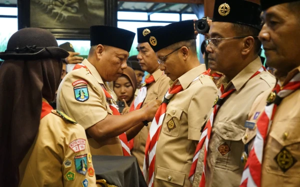 Kwarcab Pramuka Kota Kediri Lantik Alat Kelengkapan Kepengurusan Baru