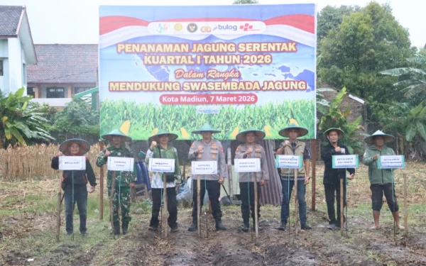 Thumbnail Berita - Konsisten Dukung Ketahanan Pangan, Polres Madiun Kota Sumbangkan 400 Ton Jagung