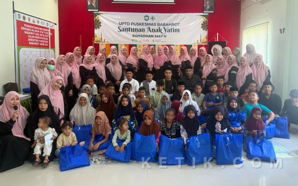 Cari Berkah Ramadan Jelang Idulfitri, UPTD Puskesmas Babahrot Santuni Anak Yatim