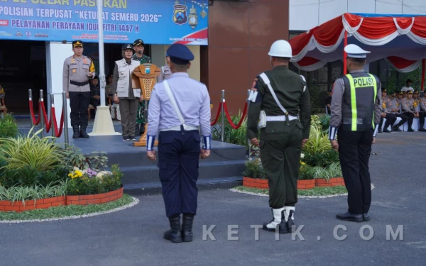 Thumbnail Berita - Polres Bojonegoro Gelar Apel Operasi Ketupat Semeru 2026, Siap Amankan Idul Fitri