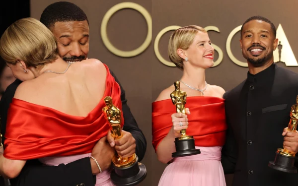Thumbnail Berita - Jessie Buckley dan Michael B. Jordan Raih Aktris dan Aktor Terbaik di Oscar 2026