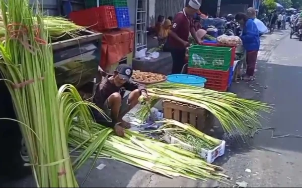 Thumbnail Berita - Geliat Lebaran Ketupat, Pedagang Janur Musiman di Kota Malang Banjir Rezeki