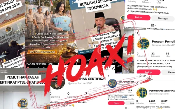 Thumbnail Berita - Kementerian ATR/BPN Tegaskan Tidak Ada Program Pemutihan Sertipikat Tanah