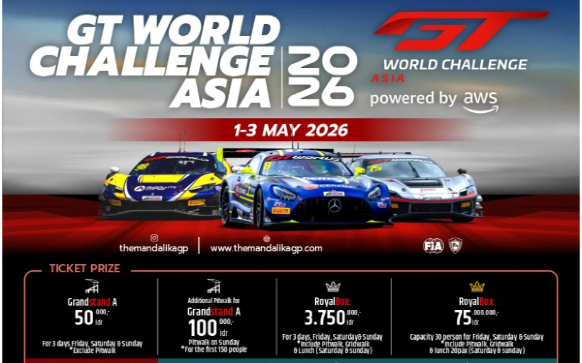 Thumbnail Berita - Intip Seri Sepang Malaysia, MGPA Siap Gelar GT World Challenge Asia 2026 Mandalika Awal Mei