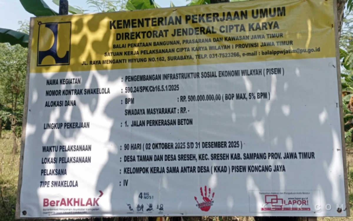 Thumbnail Berita - Proyek Jalan Rabat Beton Rp500 Juta di Sreseh Sampang Retak, Warga Soroti Kualitas