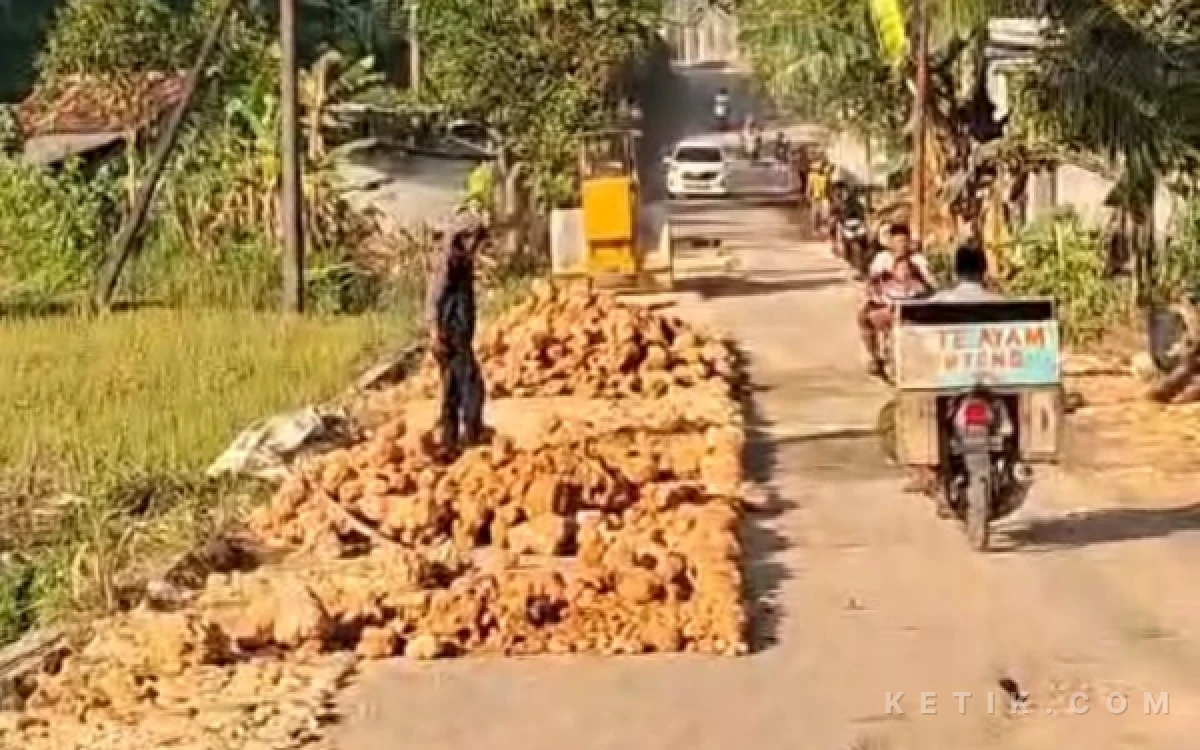 Thumbnail Berita - Pemkab Sampang Lamban Eksekusi Hibah Aspal dari Pemprov Jatim, Warga Gotong Royong Tambal Jalan Rusak