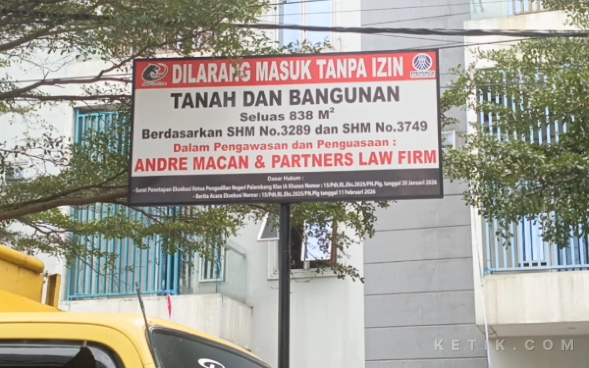 Thumbnail Berita - Eksekusi Lahan Hotel Barlian Sukarami Berlanjut, Papan Larangan Dipasang