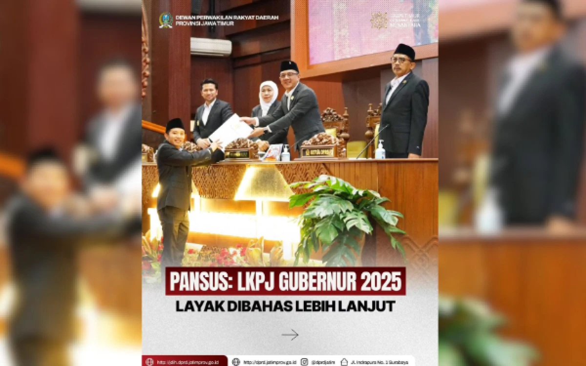Thumbnail Berita - Pansus DPRD Jatim Nilai LKPJ Gubernur 2025 Layak Dibahas, Soroti Dampak Program