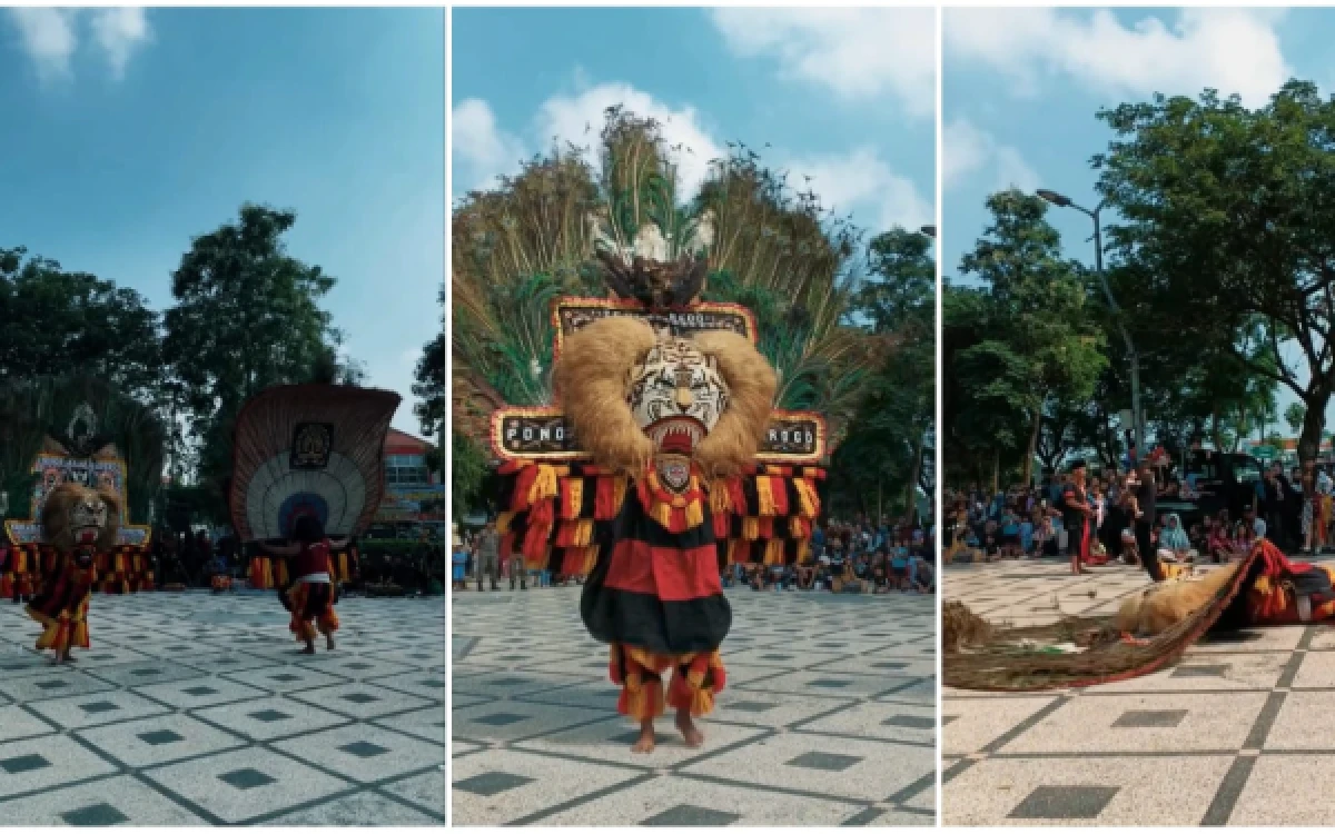 Thumbnail Berita - Reog Ponorogo Guncang Taman Cahaya Surabaya, Seni Tradisi Tetap Memikat Generasi Muda
