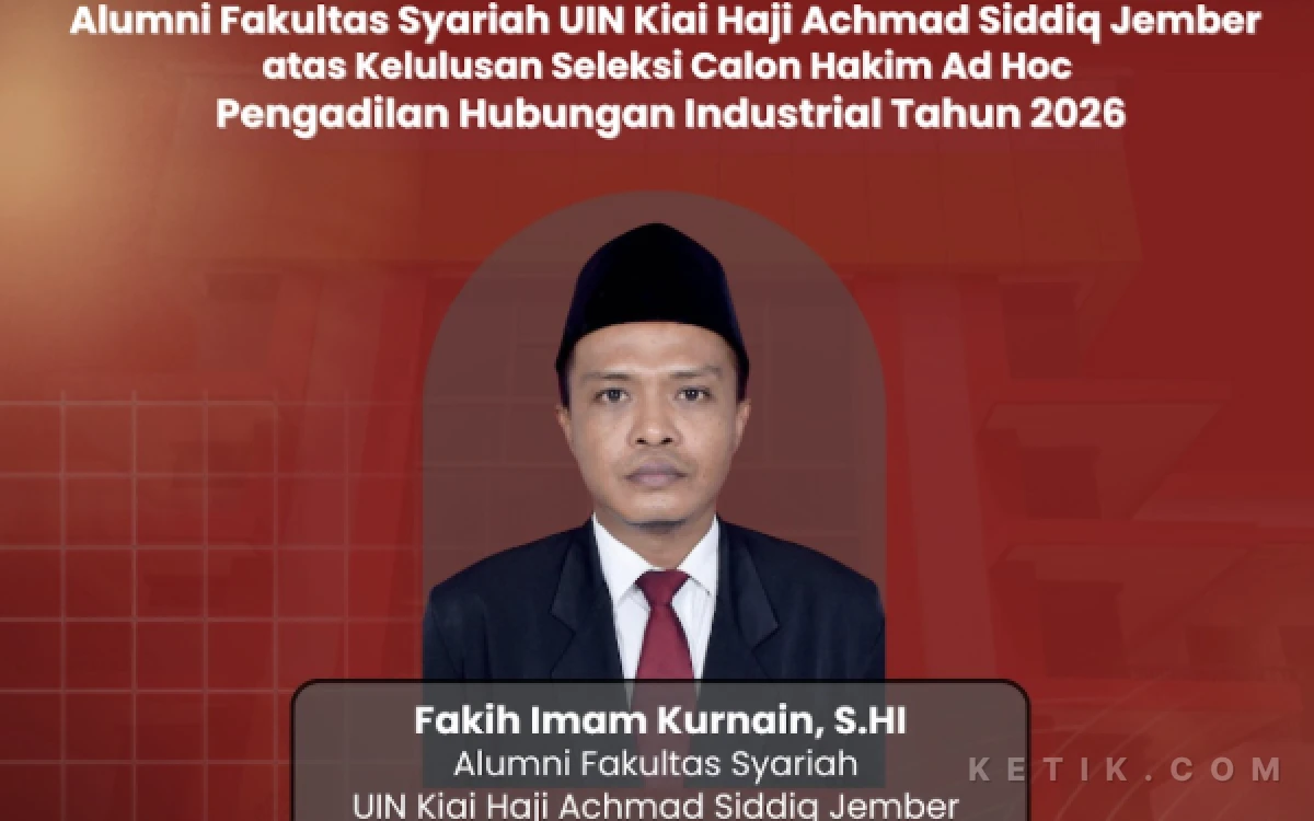 Thumbnail Berita - Dari Kampus ke Palu Sidang, Alumni UIN KHAS Jember Tembus Seleksi Hakim Ad Hoc Nasional