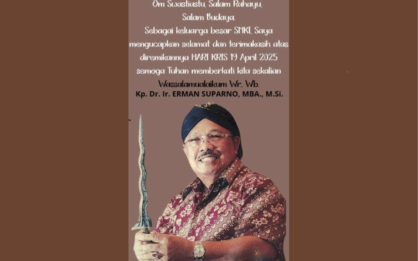 Thumbnail 19 April Jadi Hari Keris Nasional, Erman Suparno: Terima Kasih Menteri Kebudayaan Fadli Zon