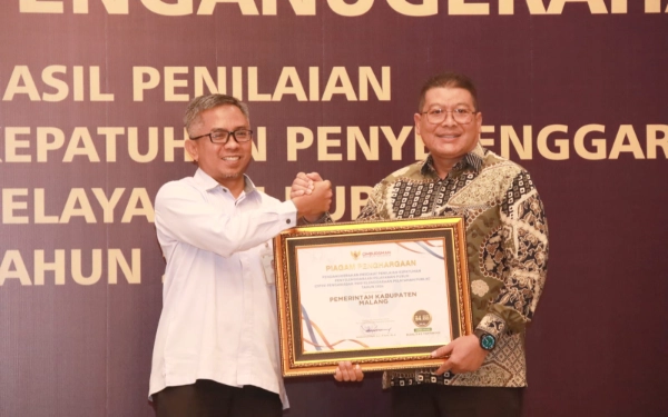 Thumbnail Pemkab Malang Raih Penghargaan Kepatuhan dari Ombudsman RI