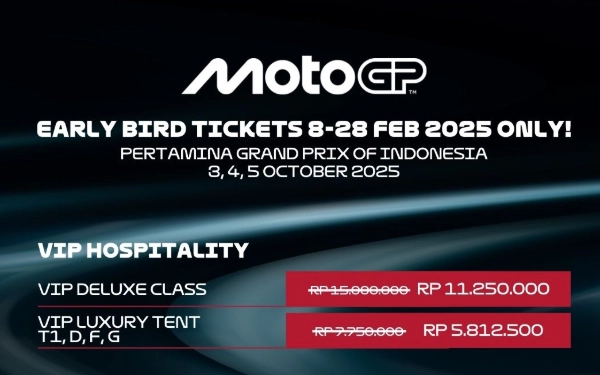 Thumbnail MGPA Tawarkan Harga Tiket Spesial Periode Early Bird MotoGP Mandalika 2025, Cek!