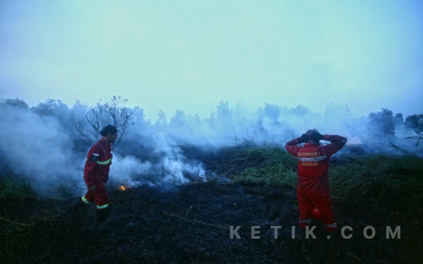 Thumbnail Berita - [FOTO] Pemadaman Kebakaran Lahan dan Hutan di Palem Raya Kabupaten Ogan Ilir