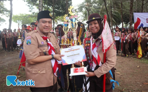 Thumbnail Berita - Hebat! Ratusan Pramuka Penggalang Garuda Kabupaten Malang Taklukan Jalur Lintas Selatan