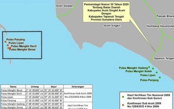 Thumbnail Berita - Pemerintah Pusat Resmi Putuskan Empat Pulau Sengketa Masuk Wilayah Aceh