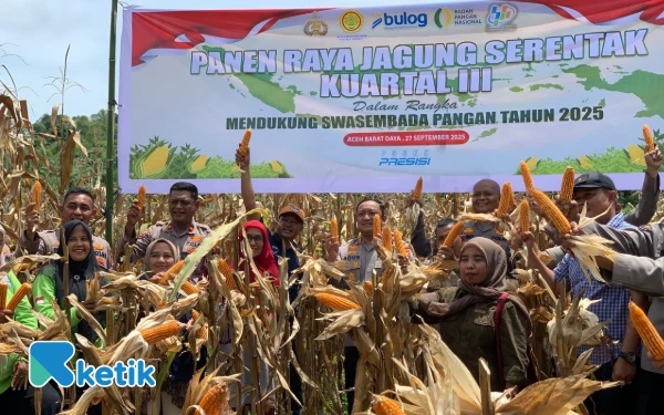 Thumbnail Berita - Panen Raya Jagung Serentak, Polres Abdya Dorong Swasembada Pangan 2025