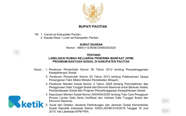 Thumbnail Berita - Pemkab Pacitan Terbitkan SE Stikerisasi Rumah KPM Bansos, Berlabel “Keluarga Pra Sejahtera”