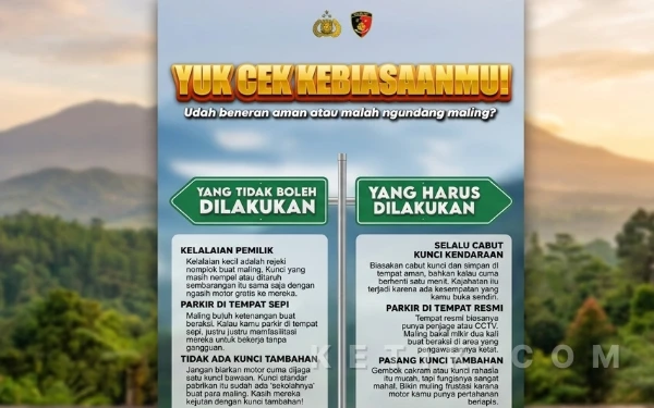 Thumbnail Berita - Waspada Curanmor! Simak Tips Polres Malang Agar Motor Tak Jadi Incaran Maling saat Libur Lebaran