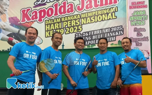 Thumbnail Tim Bulu Tangkis Ketik.co.id Kalahkan TVRI, Melaju ke Perempat Final